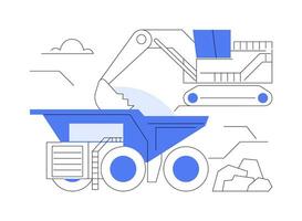 Loading mining truck abstract concept vector illustration.