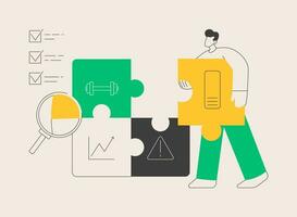 SWOT analysis abstract concept vector illustration.