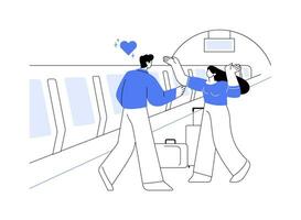 Meeting on a platform abstract concept vector illustration.