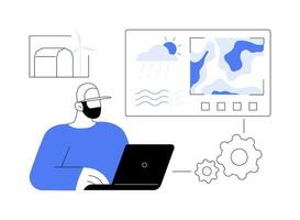 Climate Monitoring abstract concept vector illustration.