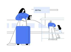 At the platform abstract concept vector illustration.