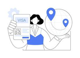 Get a new visa abstract concept vector illustration.