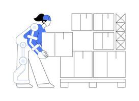 Exoskeletons isolated cartoon vector illustrations.