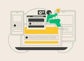 Responsive web design abstract concept vector illustration.