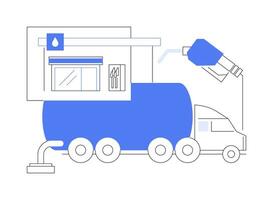 Wholesale petroleum distribution abstract concept vector illustration.