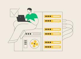 System administration abstract concept vector illustration.