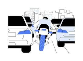 Avoiding traffic jam abstract concept vector illustration.