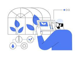 Crop monitoring abstract concept vector illustration.