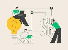 Brainstorming abstract concept vector illustration.