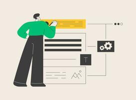 Content creation abstract concept vector illustration.