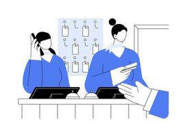 Receptionist abstract concept vector illustration.