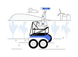 Phenotyping robots abstract concept vector illustration.