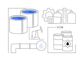 crudo petróleo resumen concepto vector ilustración.