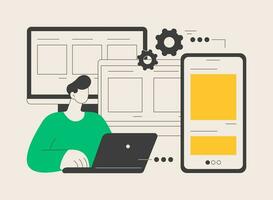 Responsive web design abstract concept vector illustration.