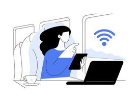 Wi-Fi onboard abstract concept vector illustration.