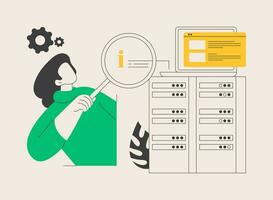 Management information system abstract concept vector illustration.