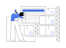 Inventory tracking isolated cartoon vector illustrations.