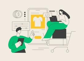 E-commerce development abstract concept vector illustration.