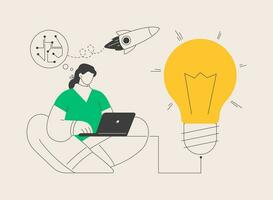 Idea management abstract concept vector illustration.