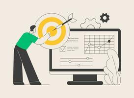 Lead scoring abstract concept vector illustration.