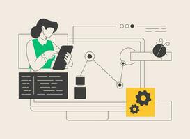 Automation testing abstract concept vector illustration.