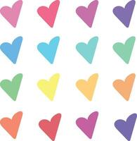 Valentines day set of elements vector