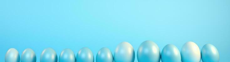 AI generated easter egg on blue background photo