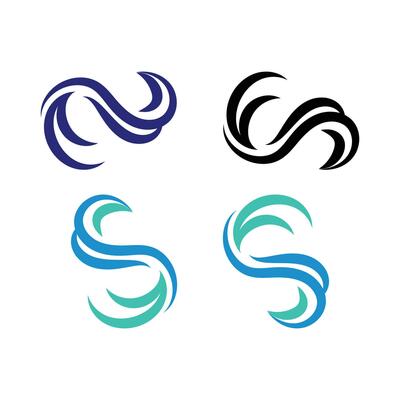 wave logo vector elements, wave logo icon template, wave logo vector illustration