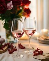 AI generated hgtv's red wine glass gift set photo