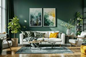 AI generated Interior Design background photo