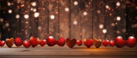 AI generated red heart shape photo