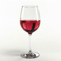 AI generated wine glass isolated on white photo