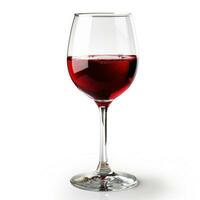 AI generated wine glass isolated on white photo