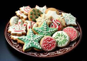 AI generated christmas cookie collection photo