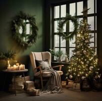 AI generated natural christmas styling ideas, photo