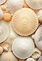 AI generated seashell pattern wall sticker photo