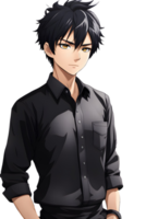 AI generated Male Anime Characters PNG Transparent Background