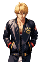 AI generated Male Anime Characters PNG Transparent Background