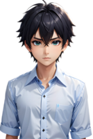 AI generated Male Anime Characters PNG Transparent Background