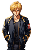 AI generated Male Anime Characters PNG Transparent Background