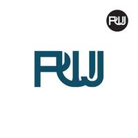 Letter PWJ Monogram Logo Design vector