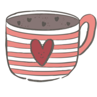 aquarelle style valentines journée éléments la Saint-Valentin journée l'amour tasse png