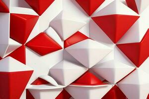 AI generated 3d rendering luxury white and red abstract background. Pro Photo