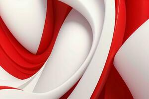 AI generated 3d rendering luxury white and red abstract background. Pro Photo