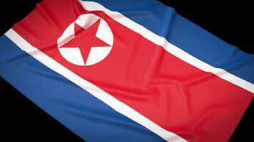 The North Korea flag for Background 3d rendering. photo