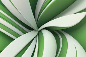 ai generado 3d representación lujo verde y blanco resumen antecedentes. Pro foto