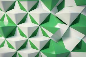 AI generated 3d rendering luxury green and white abstract background. Pro Photo