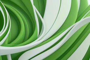 AI generated 3d rendering luxury green and white abstract background. Pro Photo