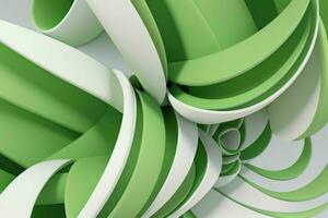 AI generated 3d rendering luxury green and white abstract background. Pro Photo