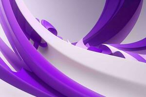 AI generated 3d rendering luxury bold purple and white abstract background. Pro Photo